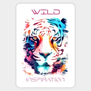 Tiger Wild Nature Animal Colors Art Painting Sticker